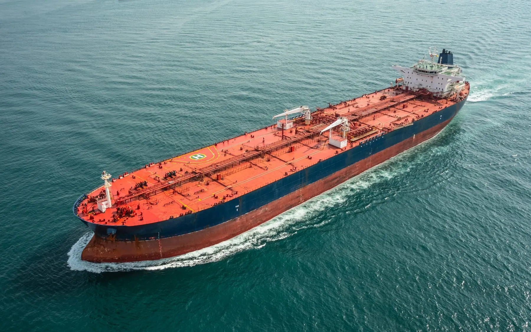 Aerial view chemical tanker