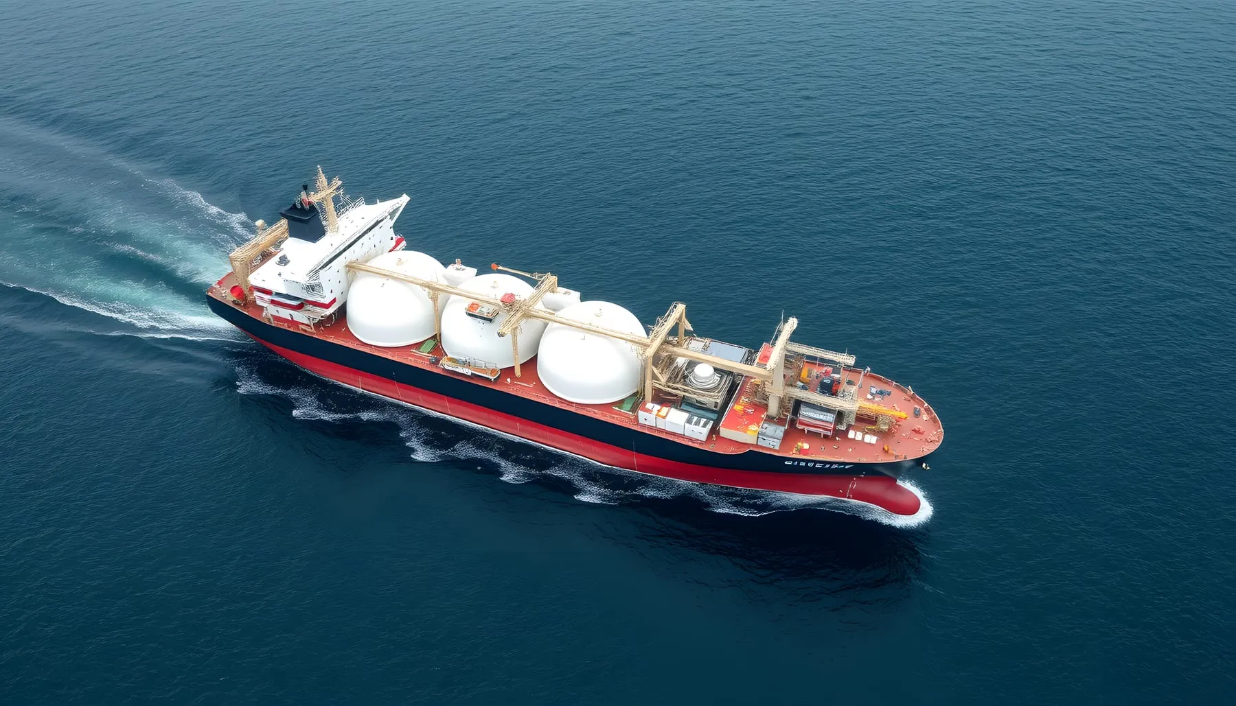 Aerial view oil gas tanker ship lpg tanker ship transportation oil gas from refinery
