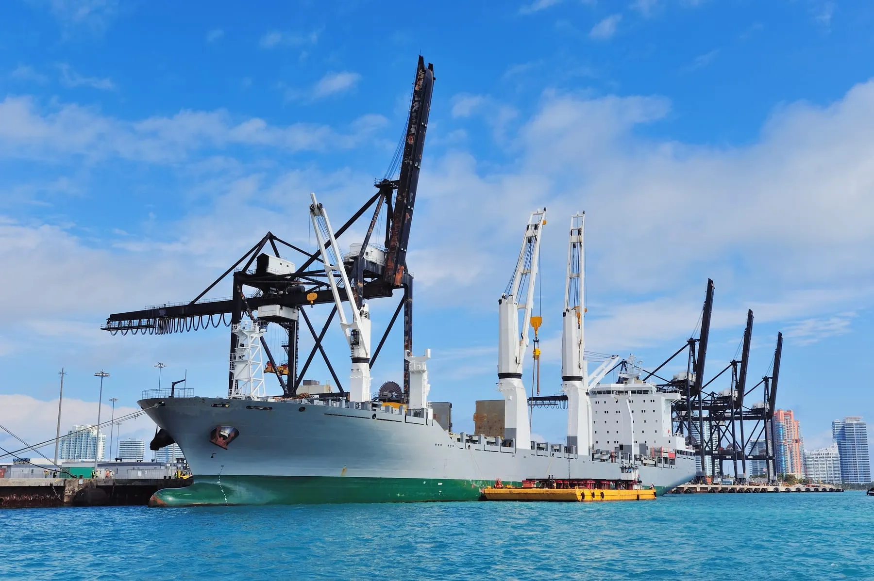 Cargo ship miami harbor