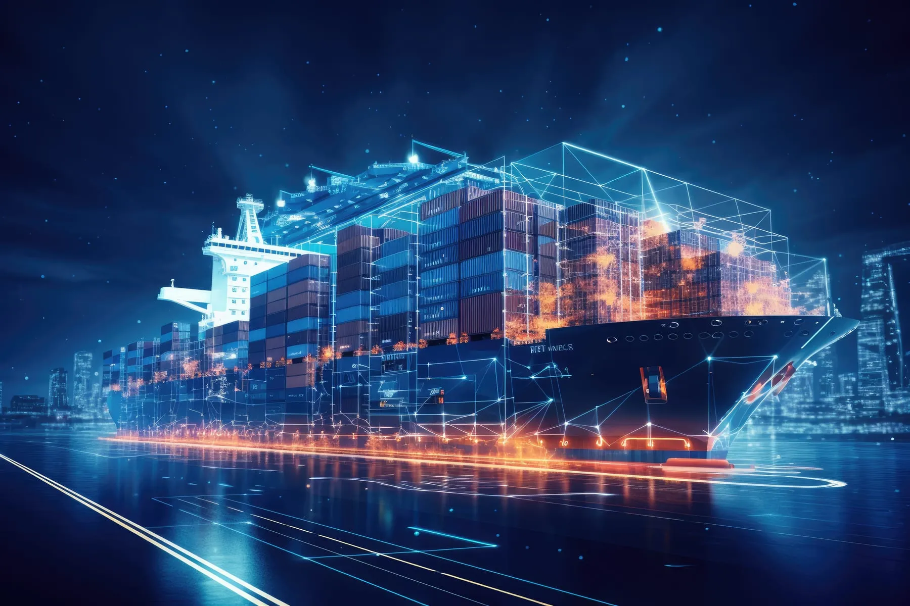 Containers shipping logistics