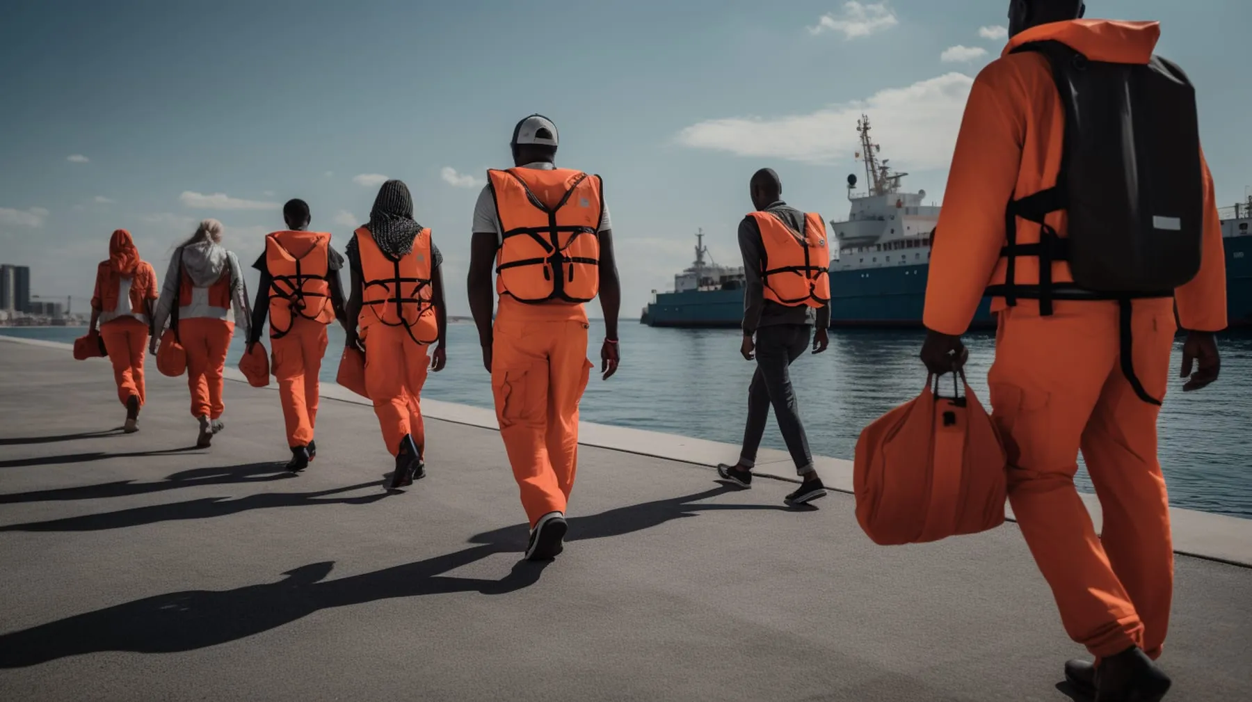 Moment captured migration crisis with people