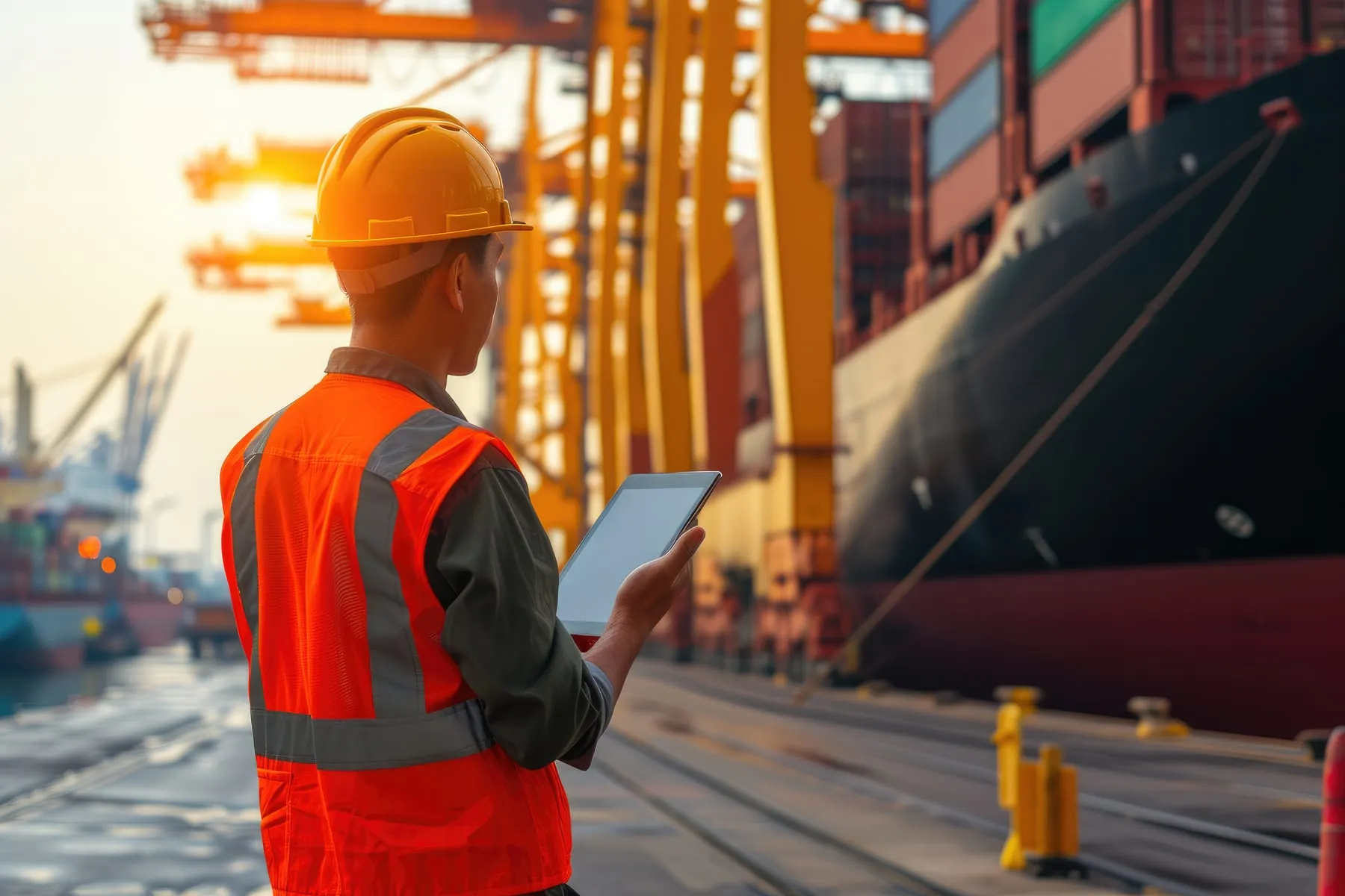 Shipyard logistics management inspection