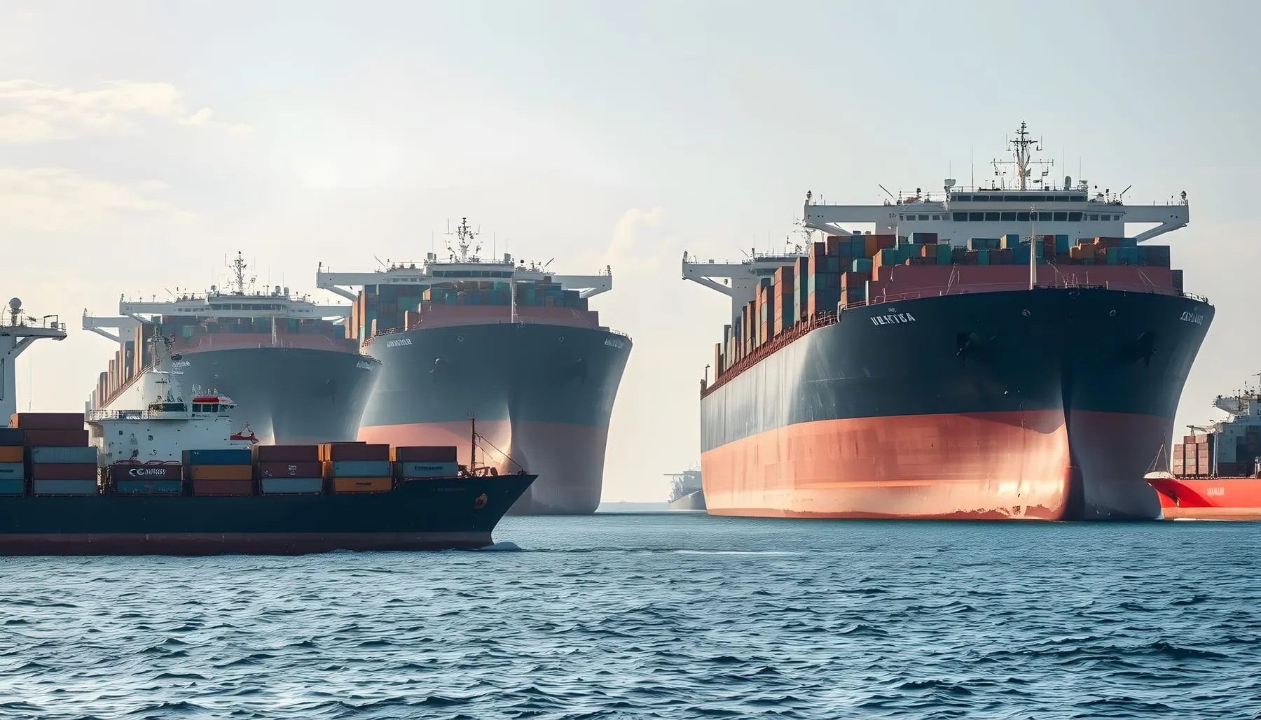 Shot huge cargo ships veracruz mexico isolated with white highlights